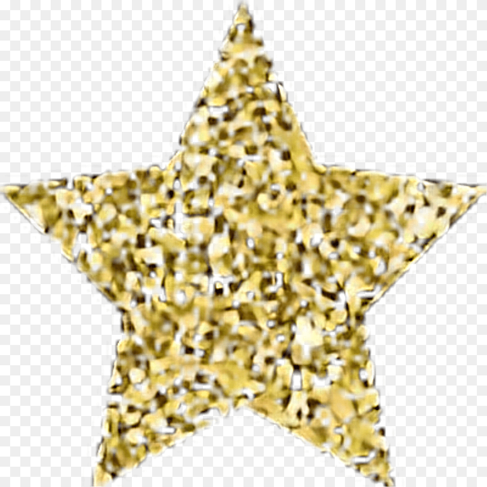 Sparkly Gold Star Download Gold Glitter Star, Star Symbol, Symbol, Person Png Image