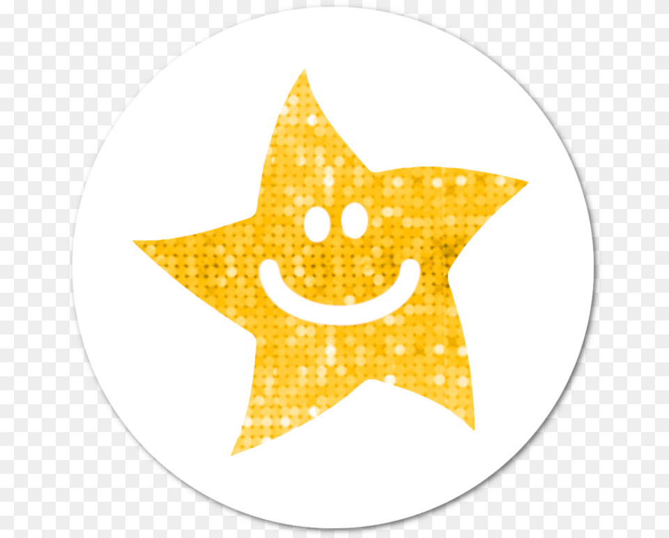 Sparkly Gold Star Stickers Transparent, Star Symbol, Symbol, Disk Png Image