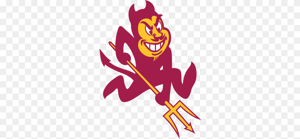 Sparky The Sun Devil Is The Official Mascot Of Arizona Arizona State Sun Devils Logo, Trident, Weapon Png