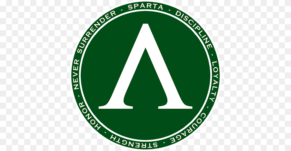 Sparta Green White Shield Seal, Logo, Disk Free Png