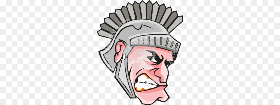 Spartan Head Facing Right Colored, Art, Smoke Pipe Free Transparent Png