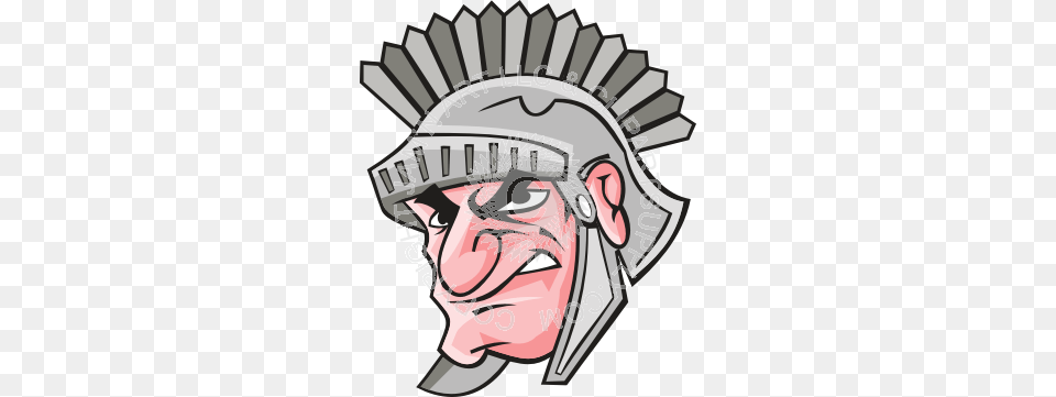 Spartan Head Looking Left Full Color, Art, Person, Face Png Image
