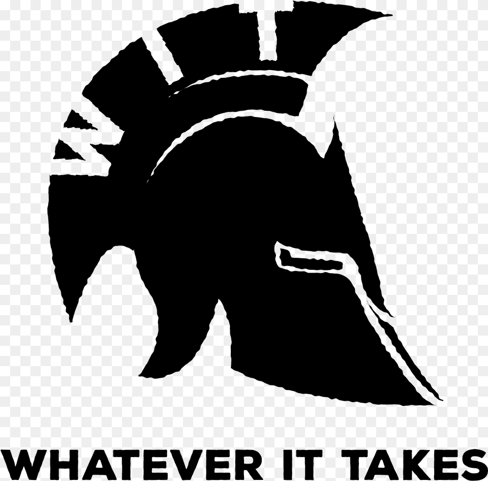 Spartan Helmet Clipart Whatever It Takes Logo, Gray Free Png Download