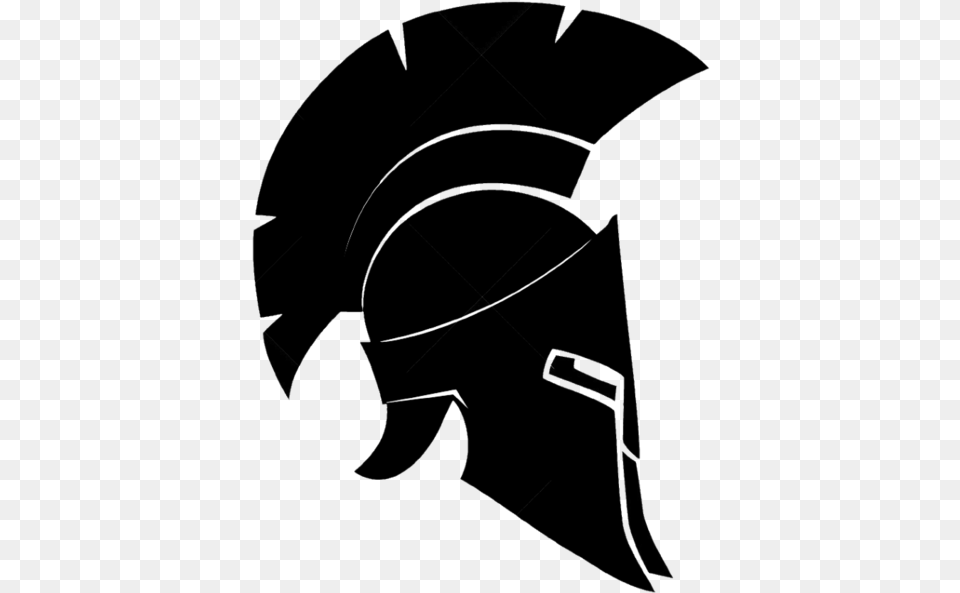 Spartan Helmet Silhouette, Bow, Weapon Png Image