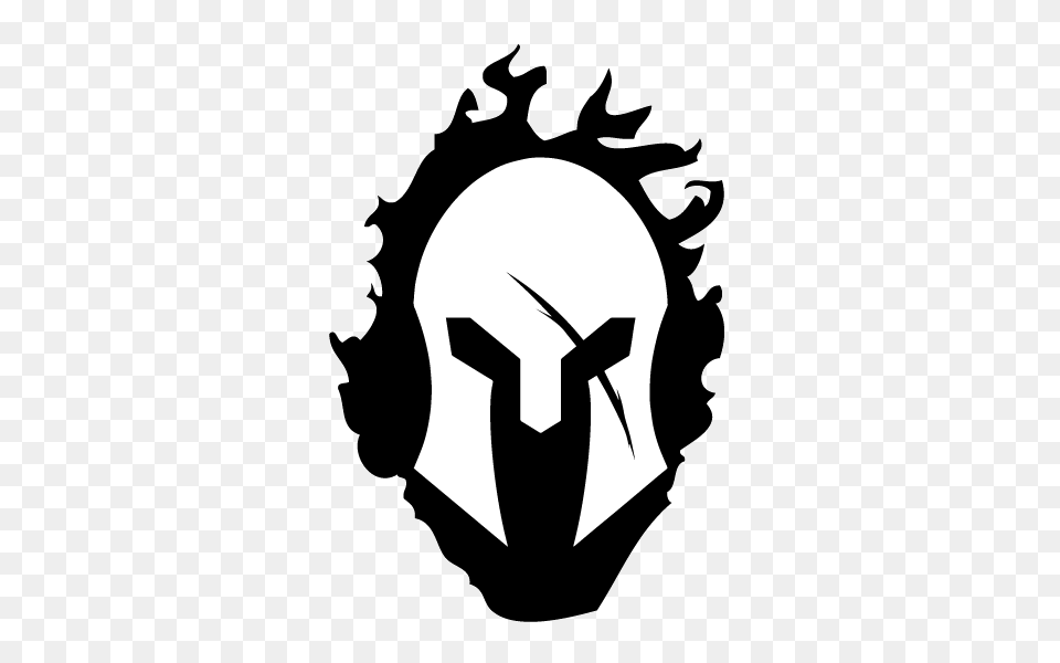 Spartan Helmet With Flames Decal Ms Carita, Stencil, Silhouette, Person Free Png