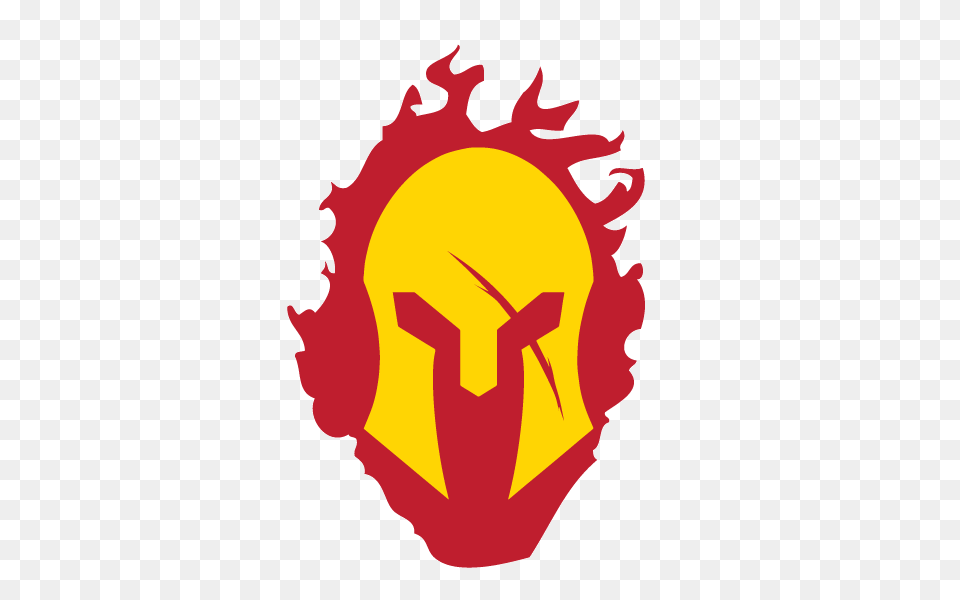 Spartan Helmet With Red Flames Decal Ms Carita, Ammunition, Grenade, Weapon Png