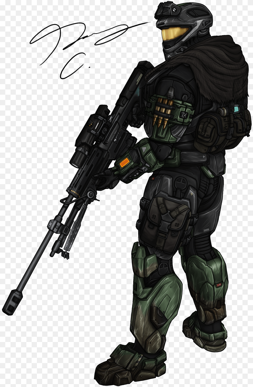 Spartan Mrskits Halo Spartan Sniper Black, Adult, Person, Man, Male Free Transparent Png