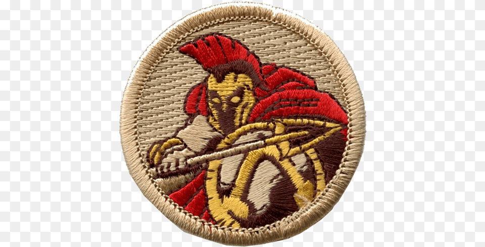 Spartan Patrol Patch Boy Scout Badge, Embroidery, Logo, Pattern, Symbol Free Png