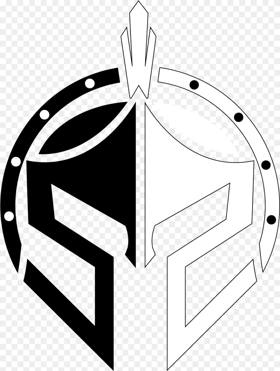 Spartan Shield Athletics Logo, Stencil, Cross, Symbol Free Transparent Png