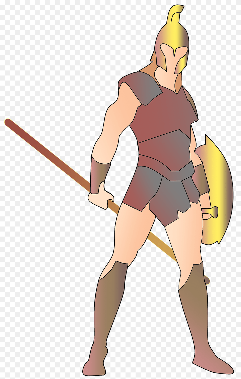 Spartan Warrior Clipart, Person, Spear, Weapon Png