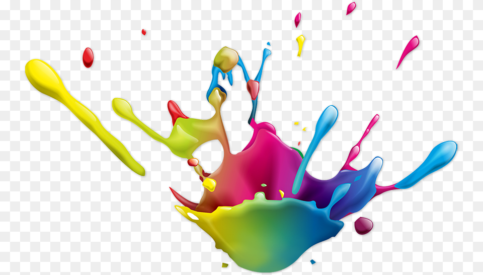 Spash Of Colour 3d Paint Splash Vector, Art, Graphics, Cutlery, Spoon Free Transparent Png