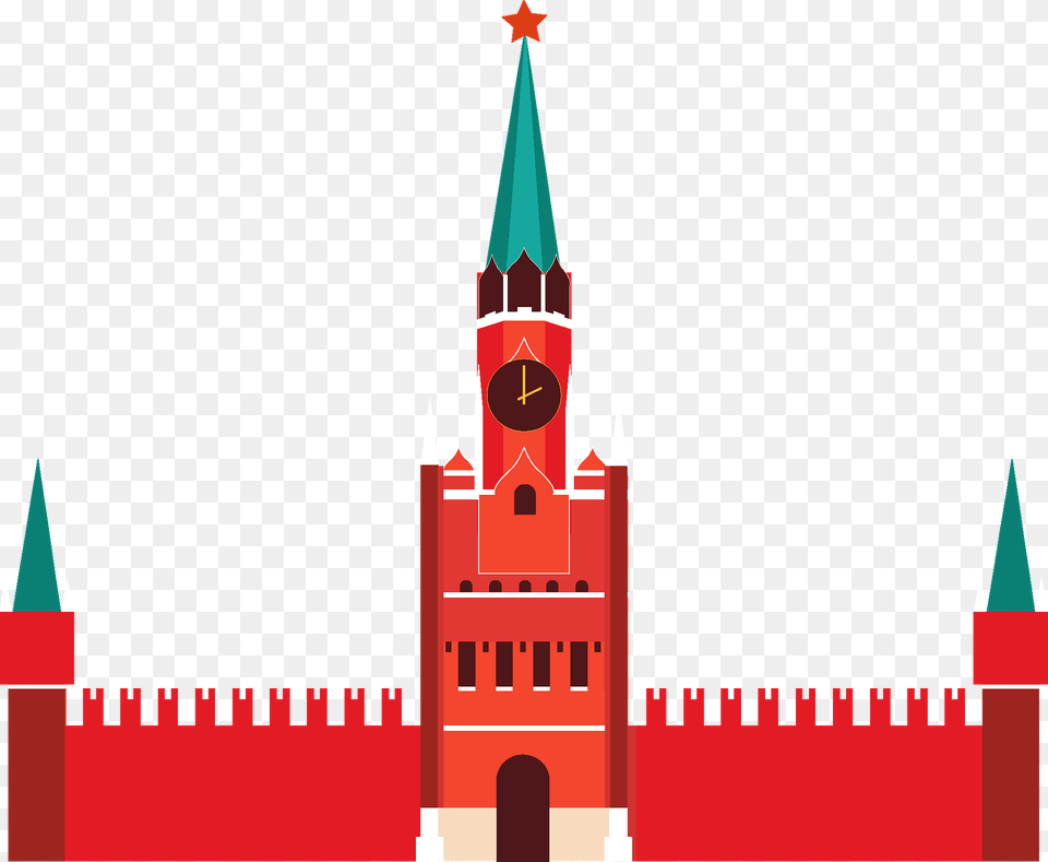 Spasskaya Tower Clipart, Architecture, Building, Clock Tower, Spire Free Transparent Png