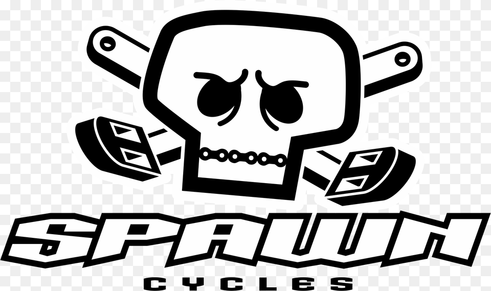 Spawn Cycles Skull Logo Spawn Cycles, Stencil, Sticker Free Transparent Png