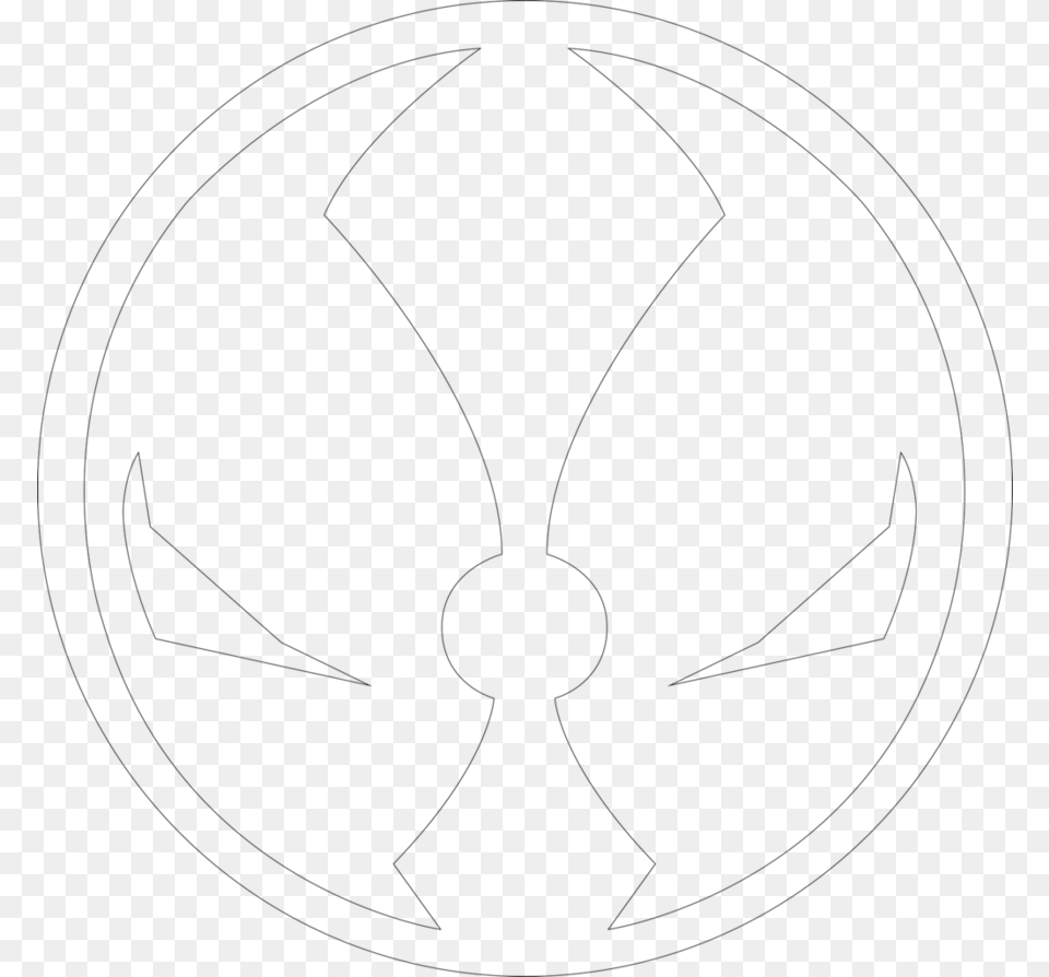 Spawn Symbol Outline By Mr Droy Circle, Gray Png Image