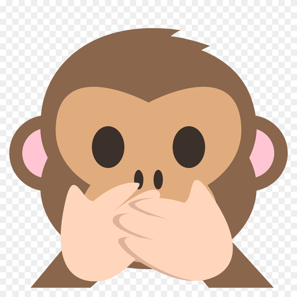 Speak No Evil Monkey Emoji Clipart, Head, Person, Face Png Image