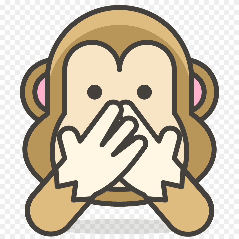 Speak No Evil Monkey Emoji Clipart, Body Part, Hand, Person Free Png Download
