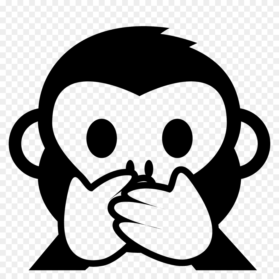 Speak No Evil Monkey Emoji Clipart, Ammunition, Grenade, Weapon, Stencil Free Transparent Png