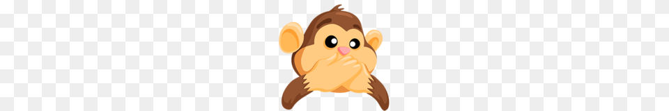 Speak No Evil Monkey Emoji On Messenger, Animal, Mammal, Rodent, Wildlife Png
