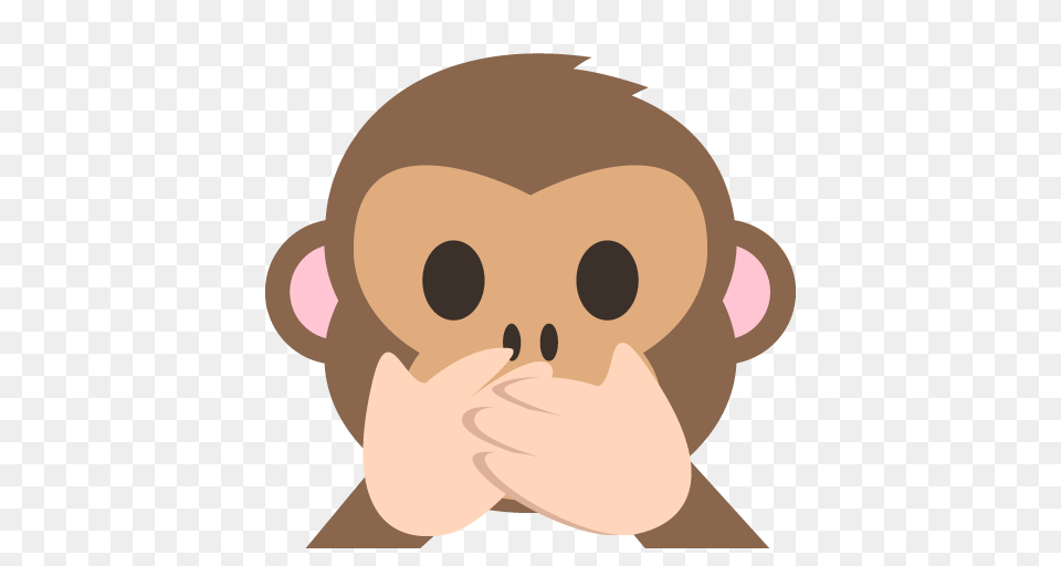 Speak No Evil Monkey Emoji Vector Icon Vector, Baby, Person, Head Free Png Download