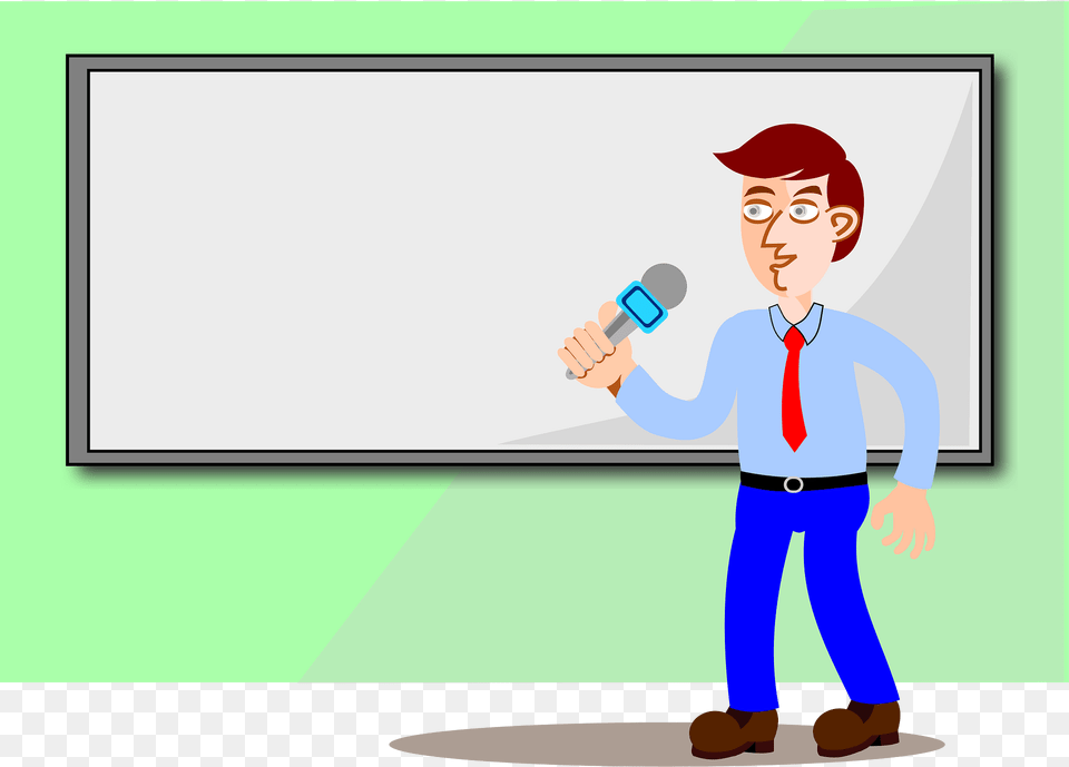 Speaker Clipart, White Board, Person, Male, Boy Png