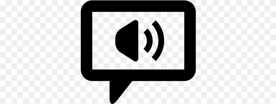 Speaker Inside A Dialogue Box Vector Icon, Gray Free Png