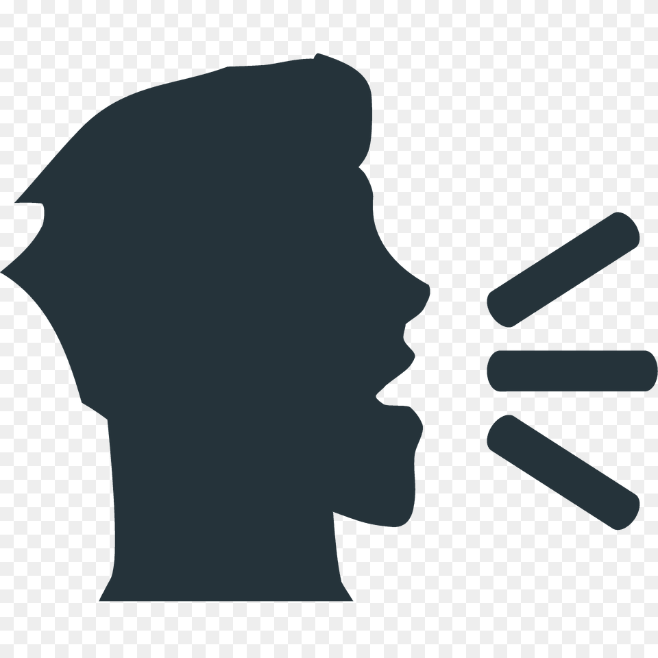 Speaking Head Emoji Clipart, Face, Person, Silhouette, Body Part Free Png