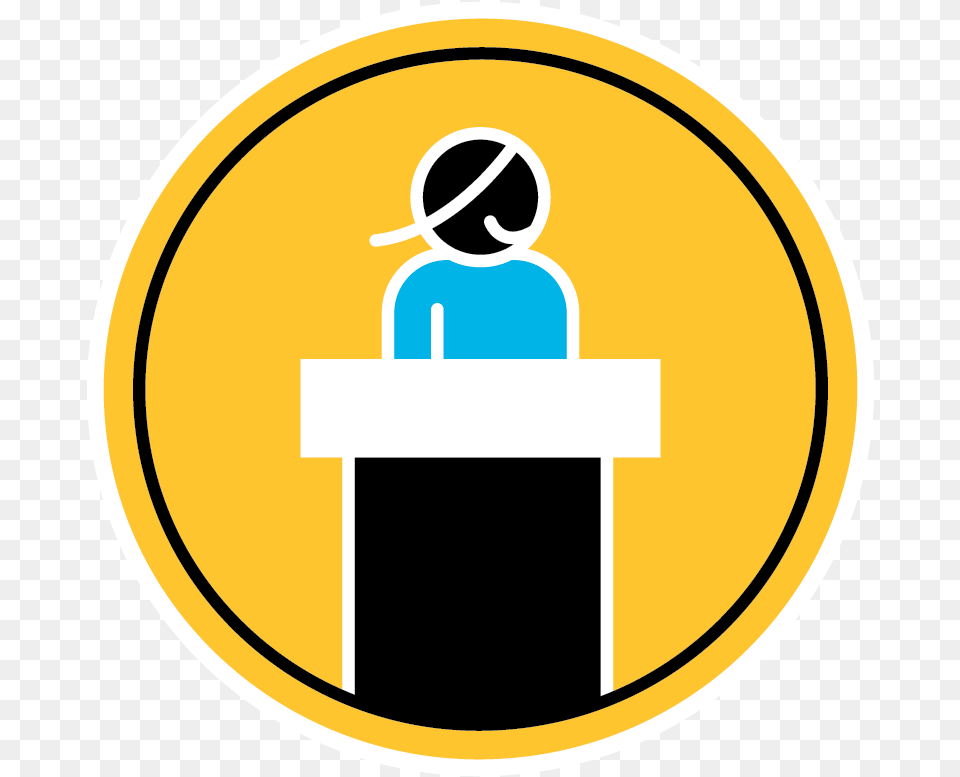 Speaking Icon Podium, Crowd, Person, Audience, Speech Free Png Download