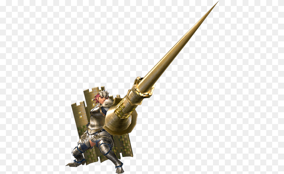 Spear Hunter Monster Hunter Babel Spear, Weapon, Sword, Person, Knight Free Transparent Png