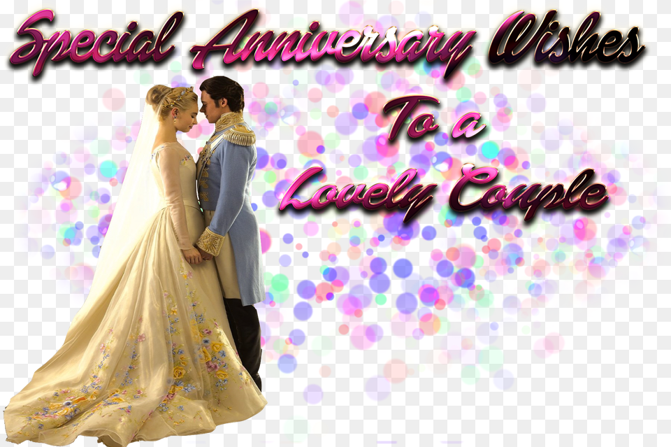 Special Anniversary Wishes To A Couple Images Kit And Cinderella Wedding, Clothing, Dress, Adult, Purple Free Transparent Png