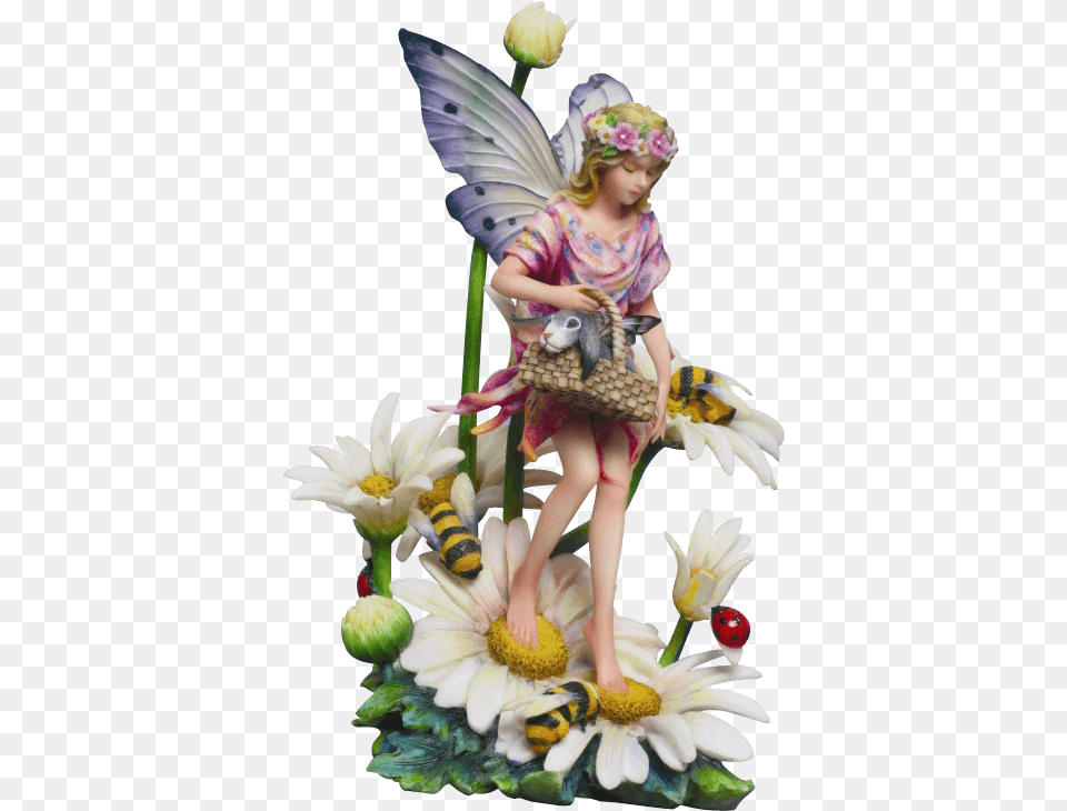 Special Delivery Statue By Sheila Wolk Figurine, Daisy, Flower, Plant, Flower Arrangement Png Image