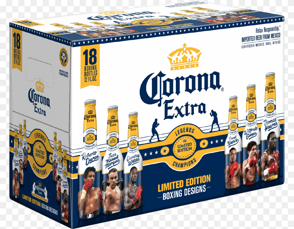 Special Edition Corona Bottles Boxing, Alcohol, Beer, Beverage, Lager Free Transparent Png