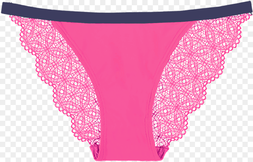 Special Edition Lace Navy Pink Knicker Panties Clipart, Clothing, Lingerie, Thong, Underwear Png