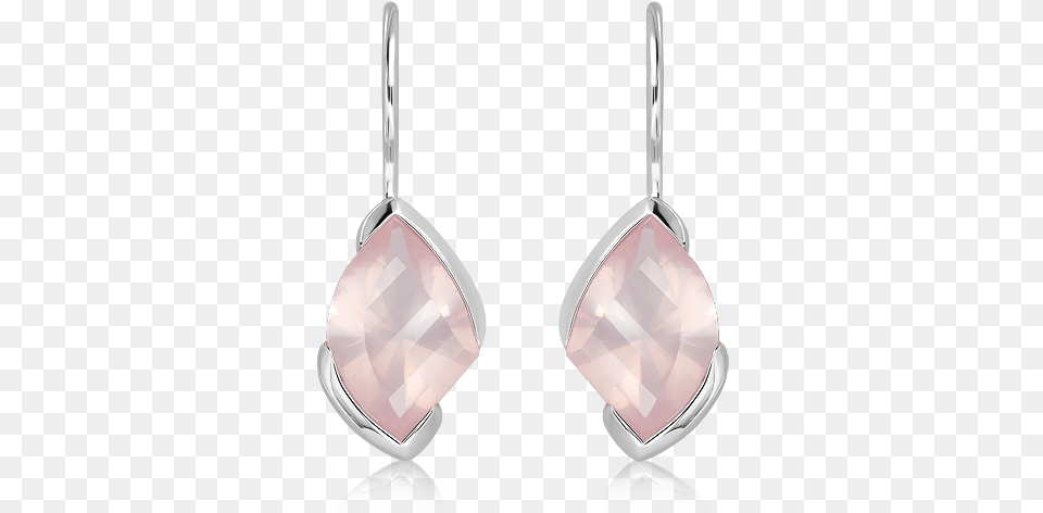 Special Faceted Rose Quartz Silver Earrings Earrings, Accessories, Crystal, Earring, Jewelry Free Png Download