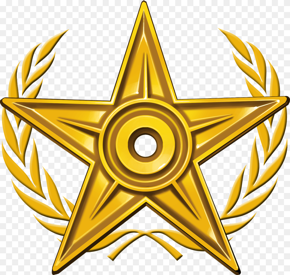 Special Gold Barnstar Stockholm Model United Nations, Symbol, Cross, Star Symbol Png