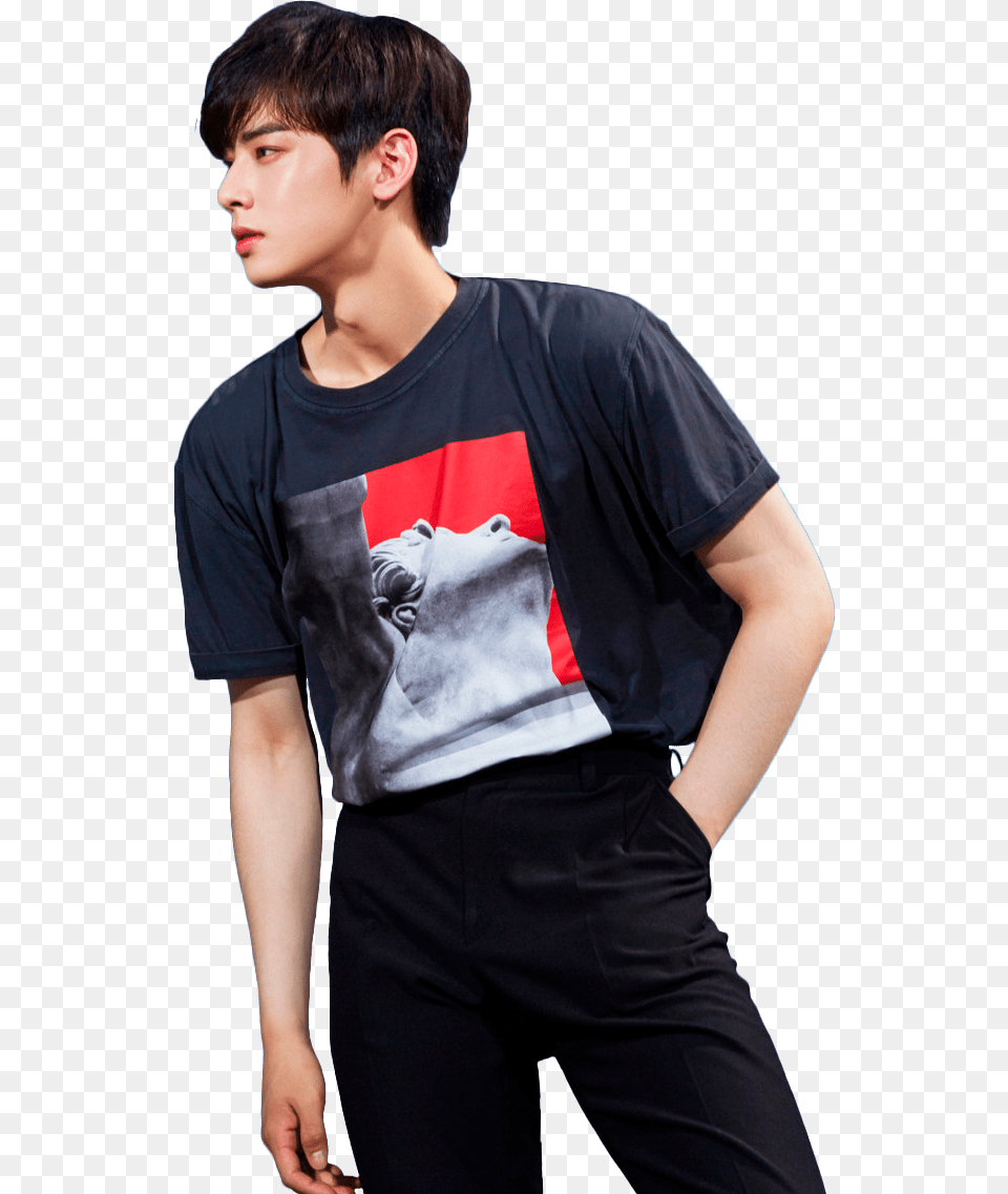 Special Mini Album Rise Up2018 Cha Eunwoo Rise Up, Boy, T-shirt, Person, Male Free Transparent Png