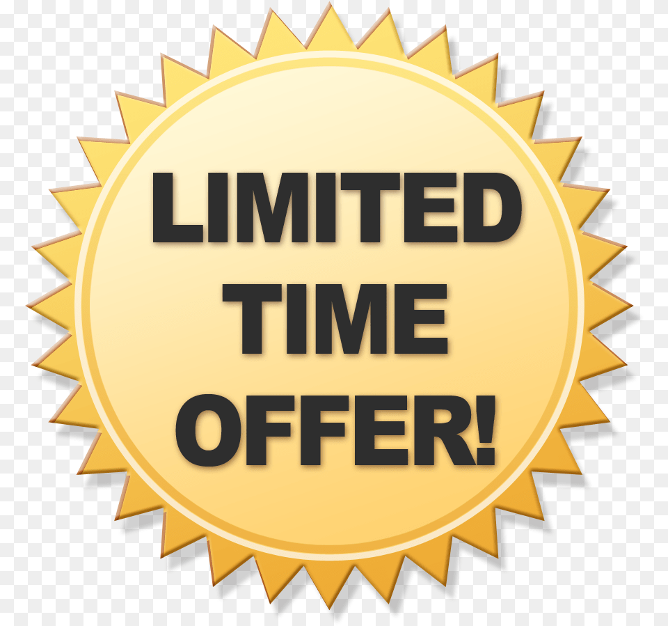 Special Offer Button Limited Time Only, Gold, Logo, Badge, Dynamite Free Transparent Png