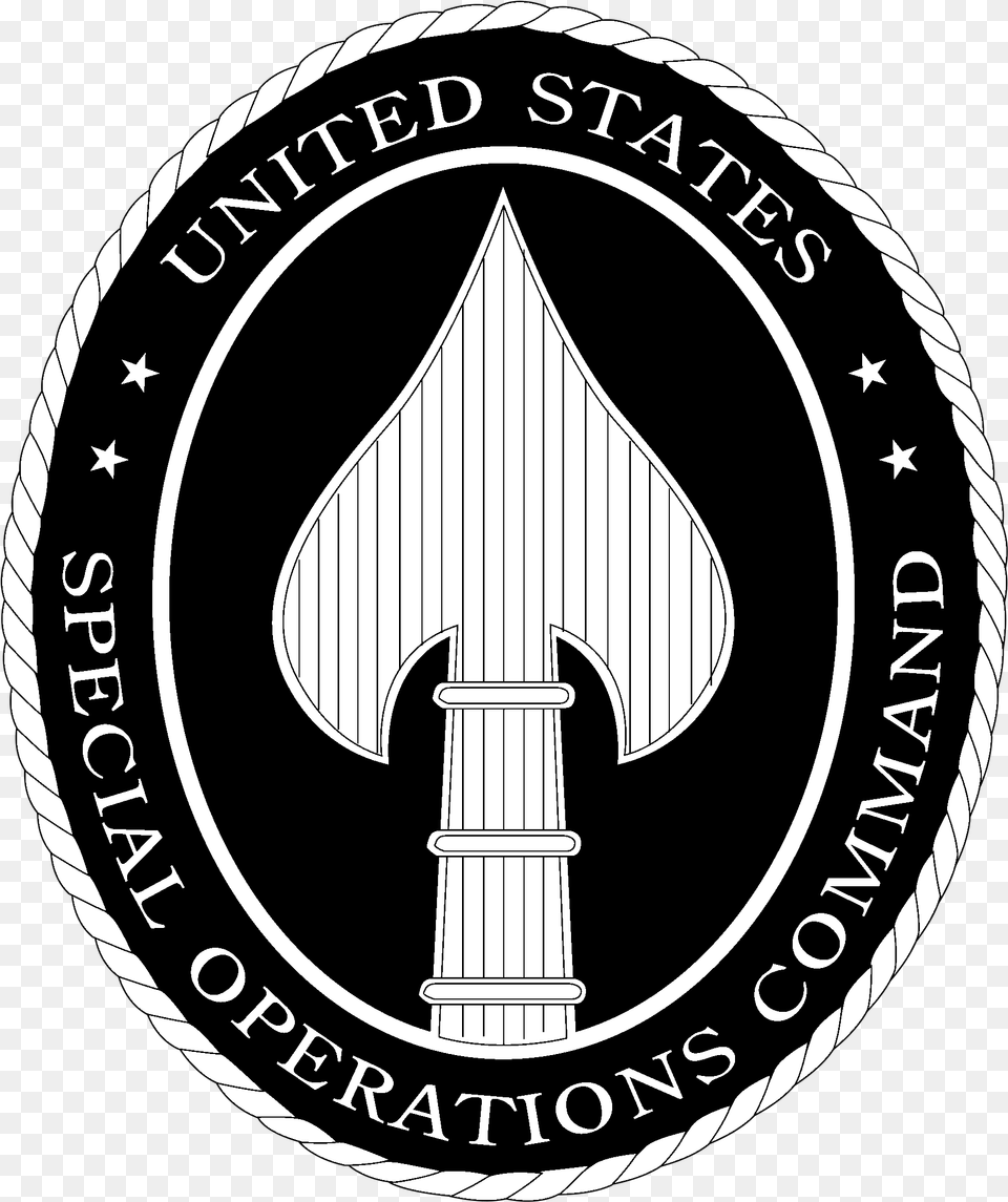 Special Operations Command Logo Black And White Special Operations Command, Emblem, Symbol, Ammunition, Grenade Free Transparent Png