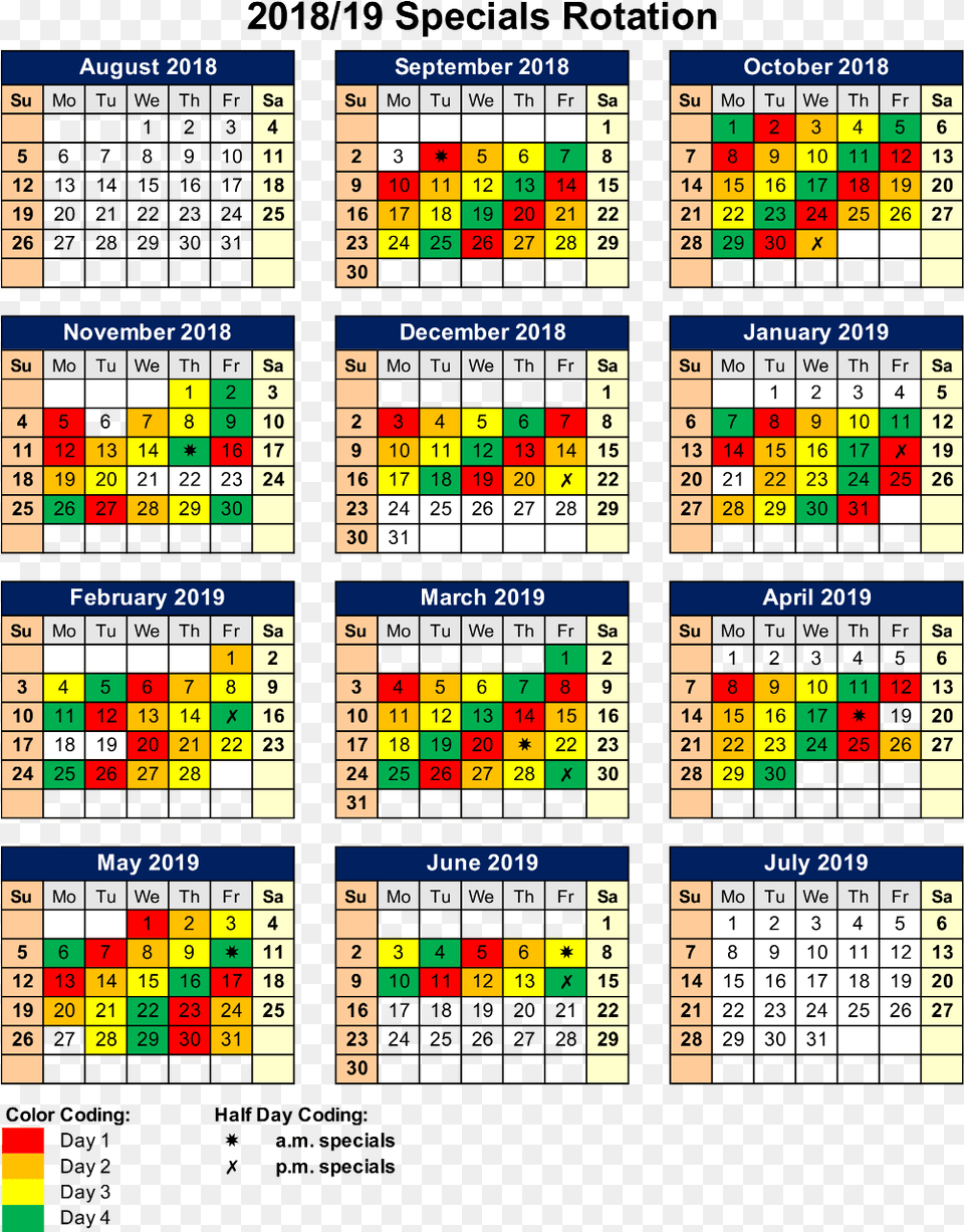 Specials Rotation Coffee County Ga School Calendar 2016, Text, Computer Hardware, Electronics, Hardware Free Png Download