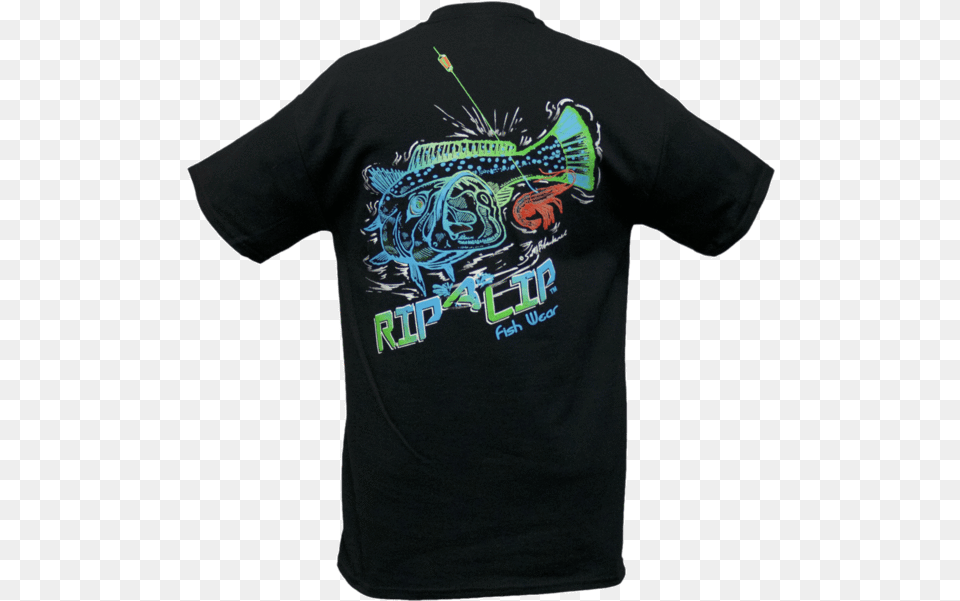 Speckled Trout Short Sleeve T Shirt Blackclass Rip Lip Fishing Shirts, Clothing, T-shirt Free Png Download