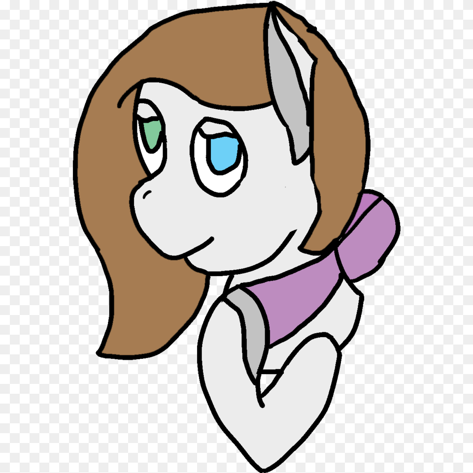 Speckles Bow Bust Earth Pony Heterochromia Oc Cartoon, Baby, Person, Face, Head Free Png
