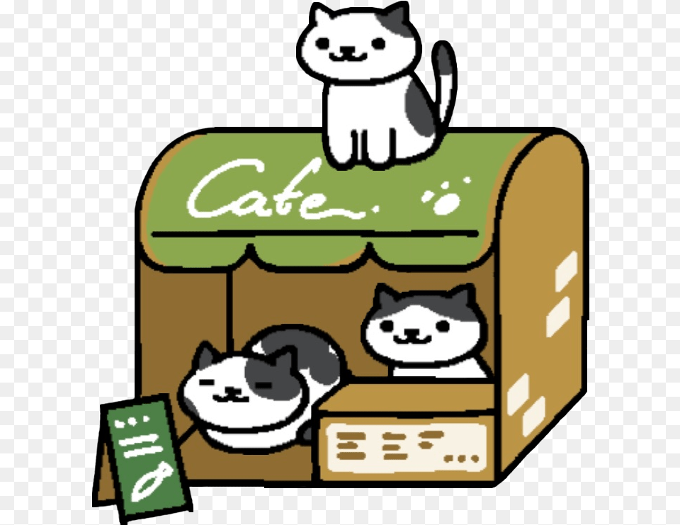 Speckles Spots And Chip With The Cardboard Cafe For Neko Atsume Marshmallow And Cocoa, Face, Head, Person, Animal Free Png Download