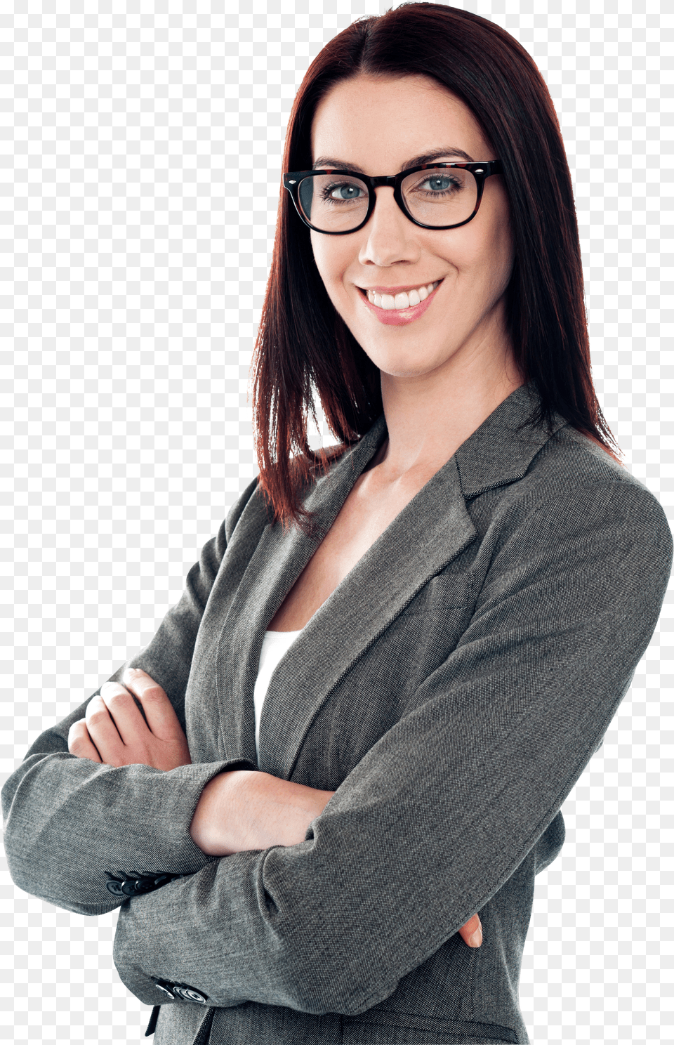 Specs Girl Image Corporate Pose Png