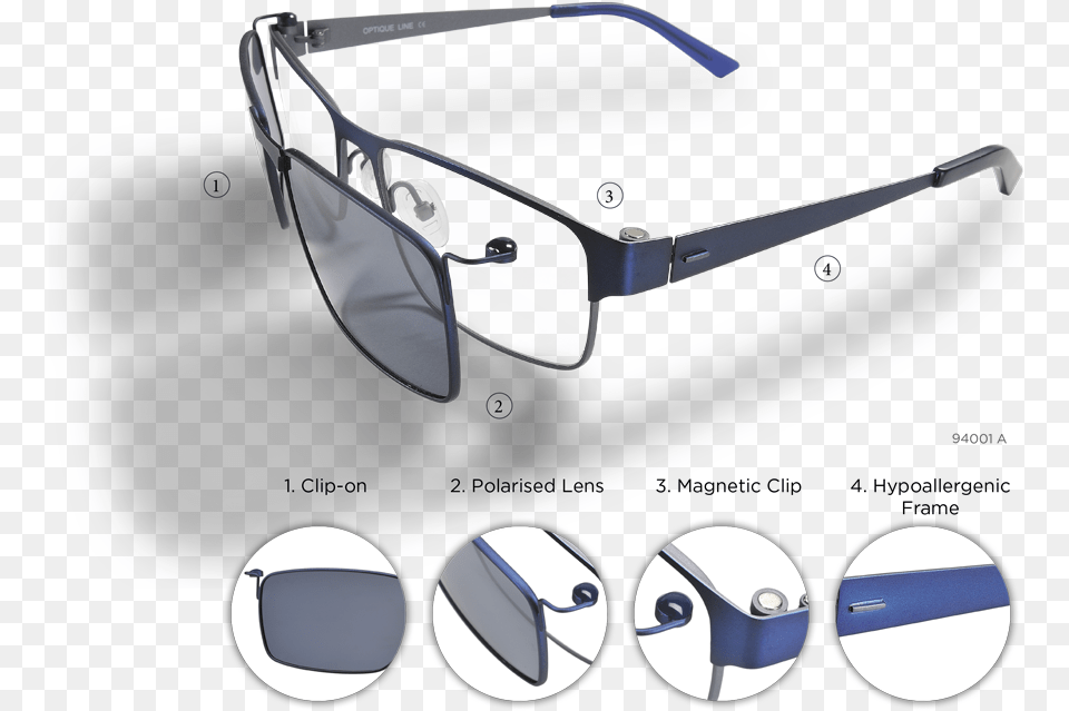 Spectacles With Sunglasses Attachment, Accessories, Glasses, Goggles Free Png