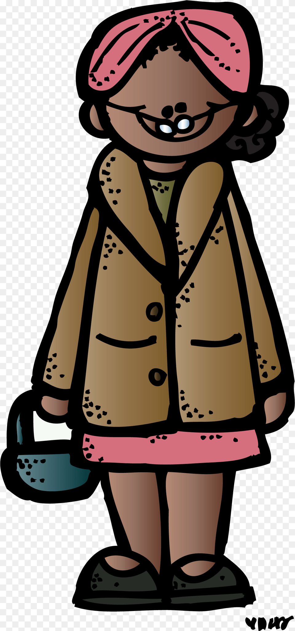 Spectacular Idea Rosa Parks Clipart Melonheadz Colored Black History Month Melonheadz, Clothing, Coat, Adult, Female Free Png Download