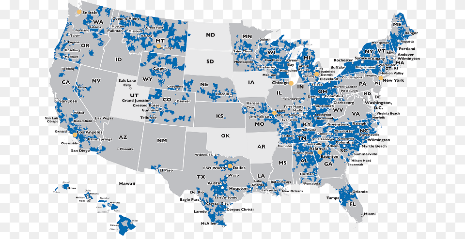 Spectrum Internet Coverage Map, Chart, Plot, Atlas, Diagram Png Image