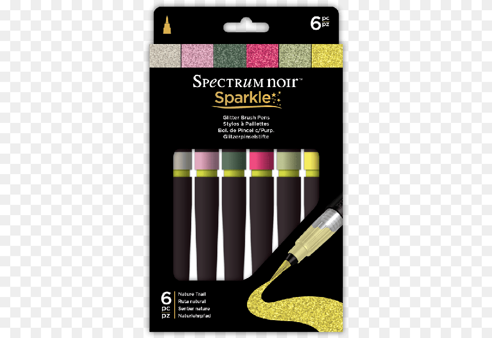 Spectrum Noir Sparkle Brush Pens, Advertisement, Poster, Smoke Pipe, Paint Container Free Transparent Png