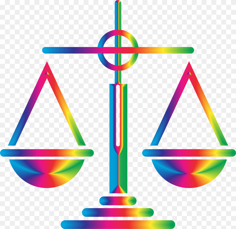Spectrum Scales Of Justice Colorful Scales Of Justice, Cross, Symbol Png