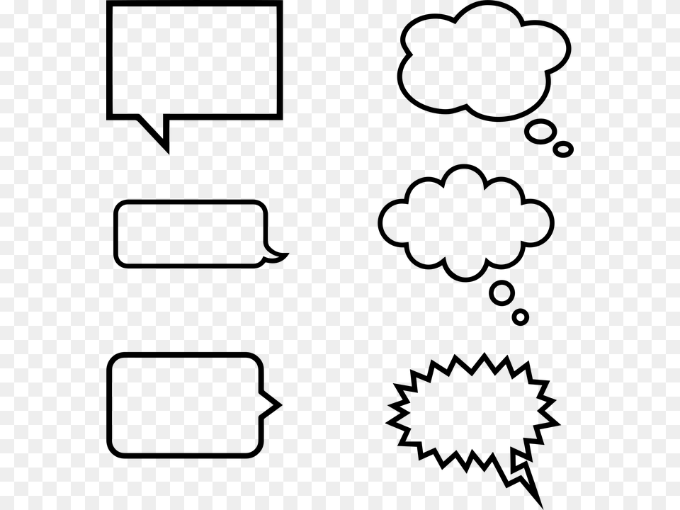 Speech Balloon, Gray Free Transparent Png