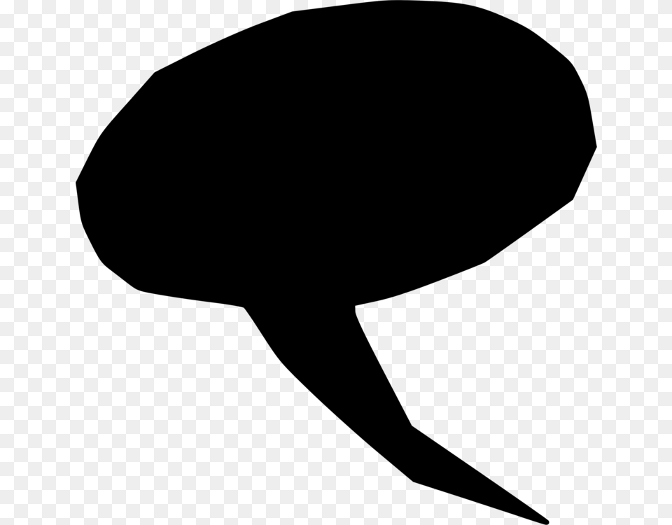 Speech Balloon Comics Cartoon Silhouette, Gray Free Png Download