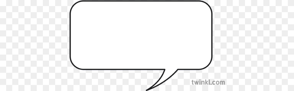 Speech Bubble 8 Black And White Horizontal, Text Free Transparent Png